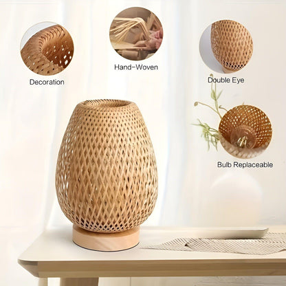 Aura Lamp - Bamboo USB Table Lamp for Bedroom Decor