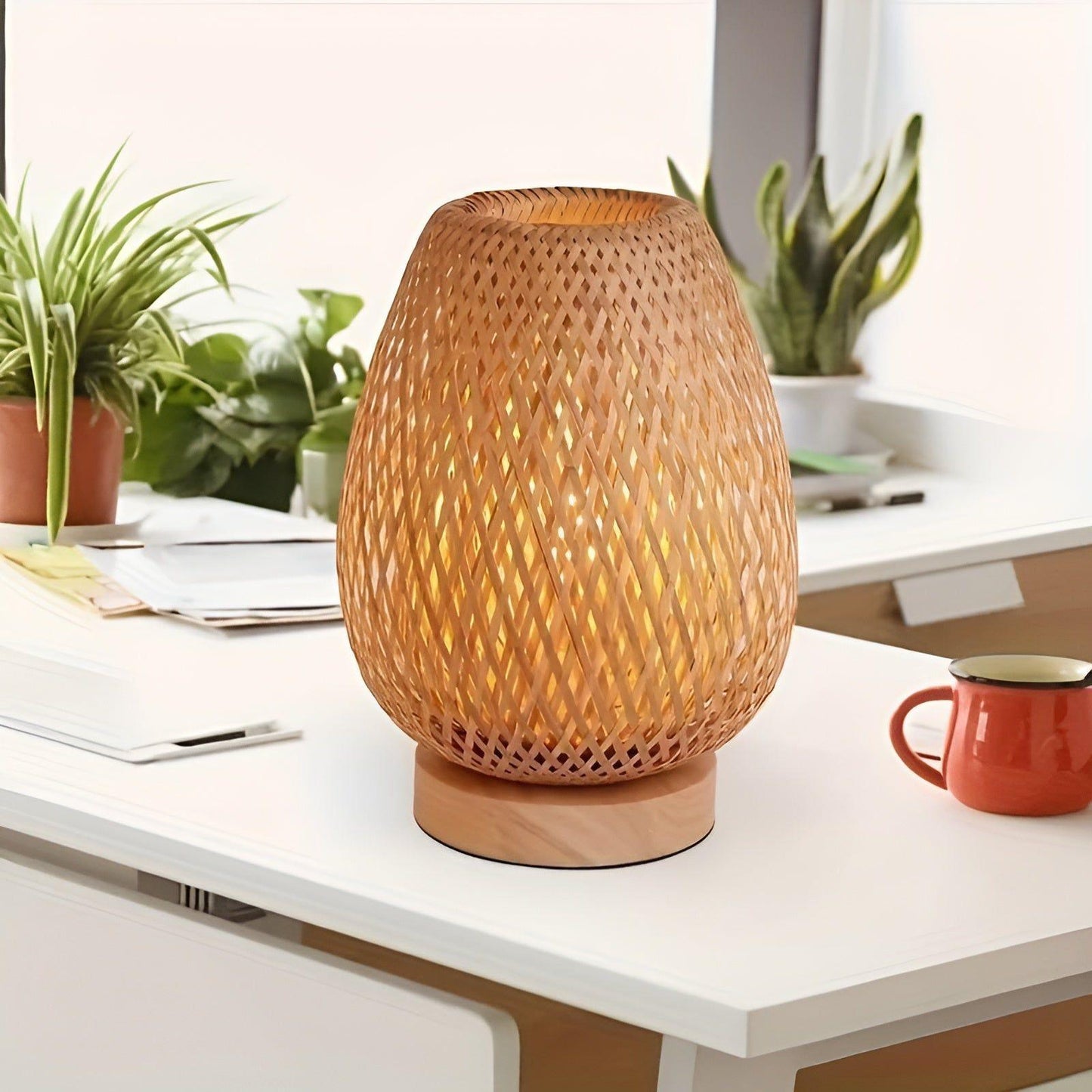 Aura Lamp - Bamboo USB Table Lamp for Bedroom Decor