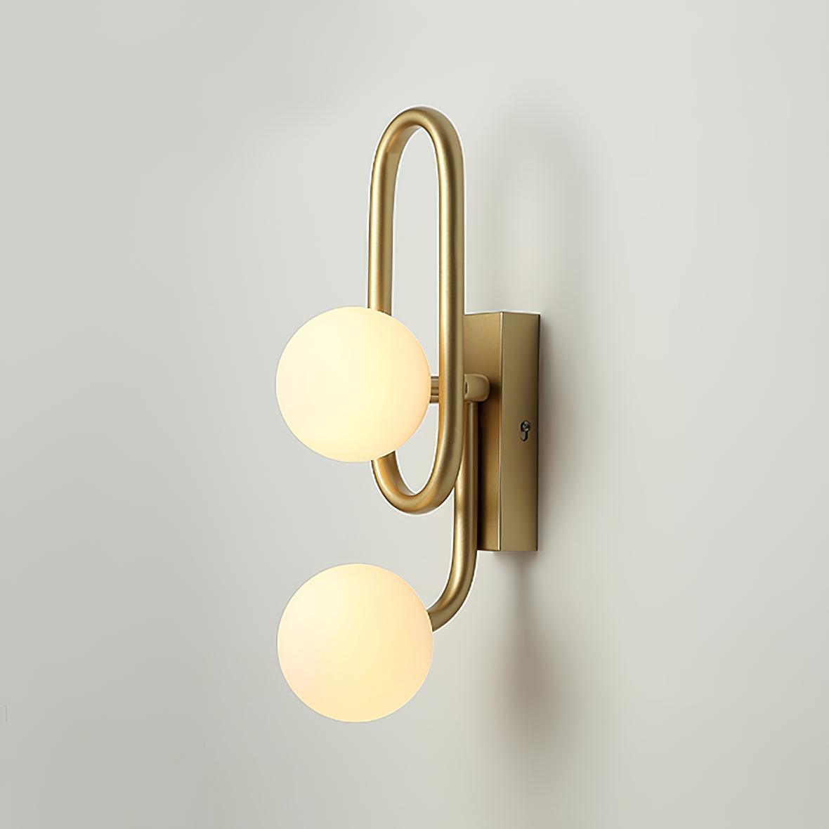 Belisto Wall Lamp - Gold Metal & Glass, G9 Bulb, Indoor