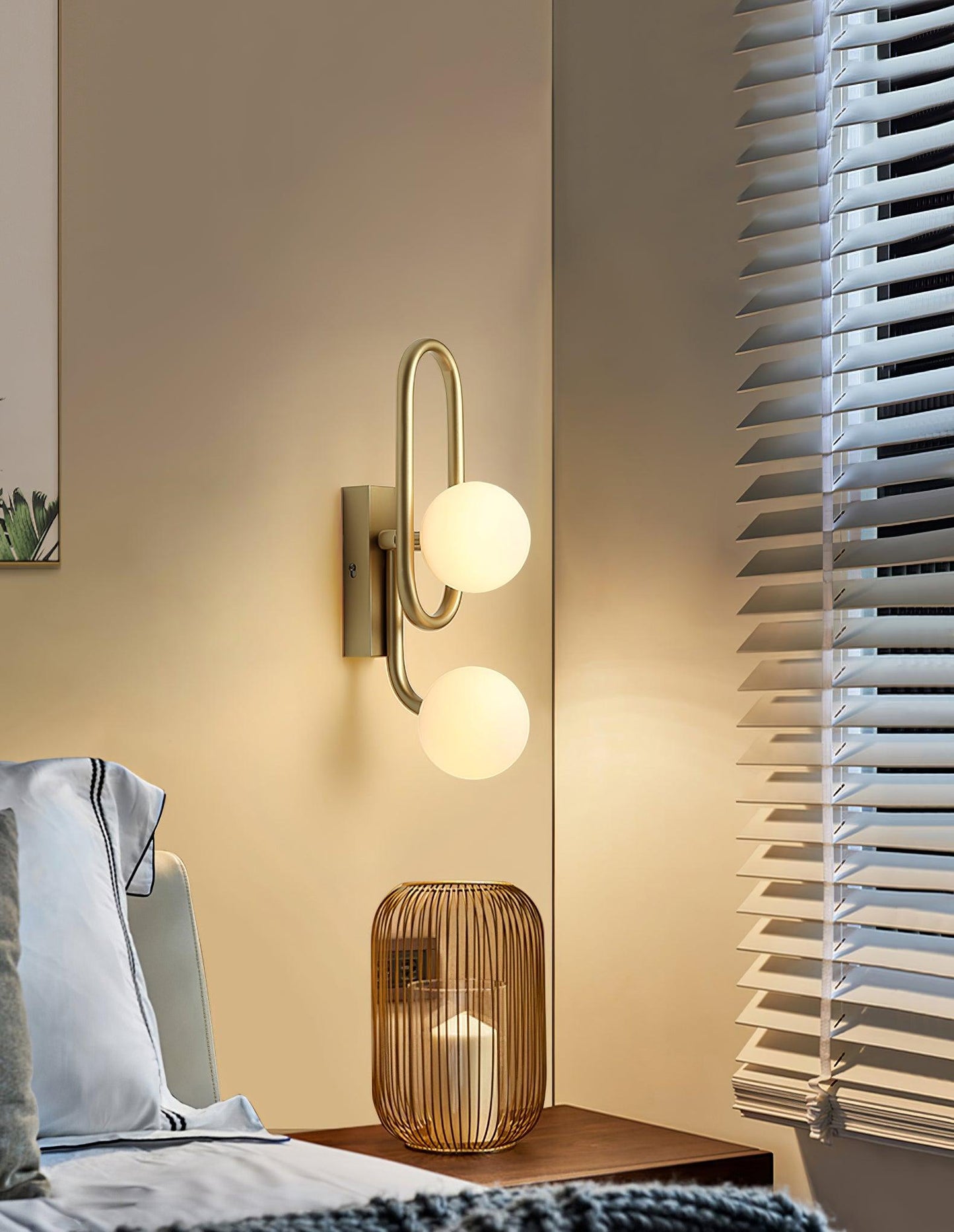 Belisto Wall Lamp - Gold Metal & Glass, G9 Bulb, Indoor