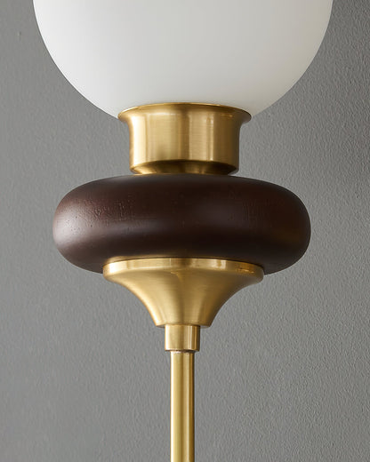Bellevue Wall Lamp LED Sconce Brass Opaline Glass Indoor