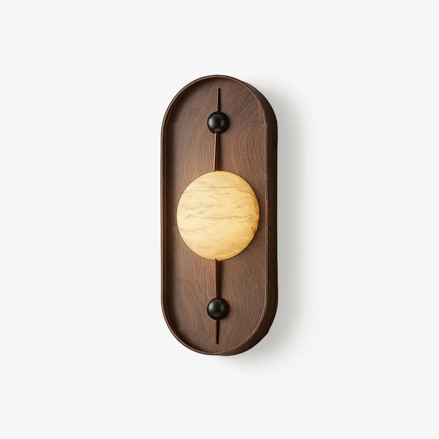 Bezel Plug-in Wall Lamp with LED and Alabaster Shade