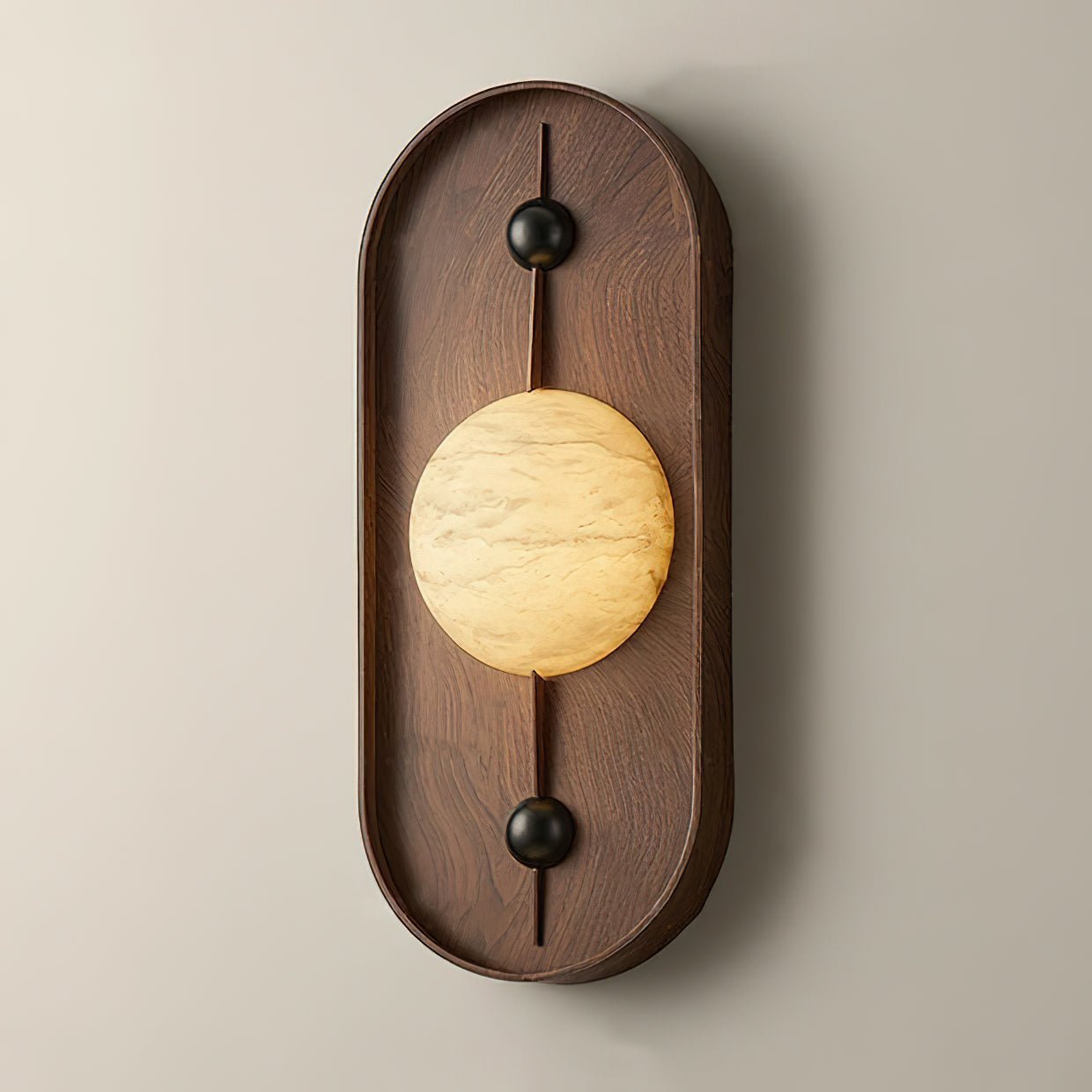 Bezel Plug-in Wall Lamp with LED and Alabaster Shade