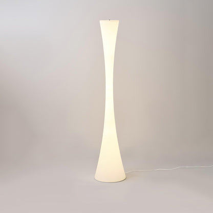 Biconica Pol Floor Lamp with LED Light - Modern White Design