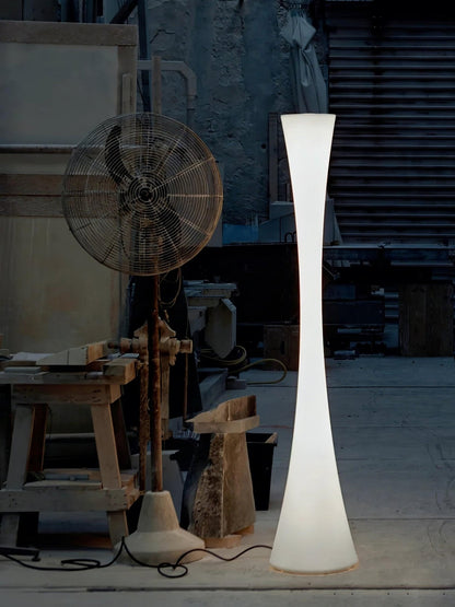 Biconica Pol Floor Lamp with LED Light - Modern White Design