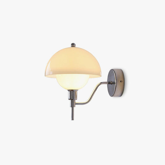 Bidle Wall Light Set of 2 LED Chrome White Shade