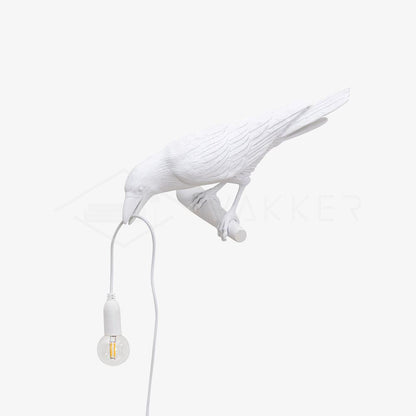 Bird Wall Light - LED Resin Ravens - Indoor Decor