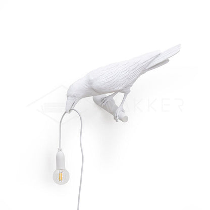 Bird Wall Light - LED Resin Ravens - Indoor Decor