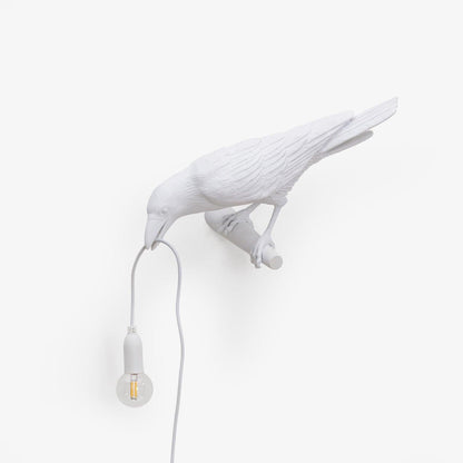 Bird Wall Light - LED Resin Ravens - Indoor Decor