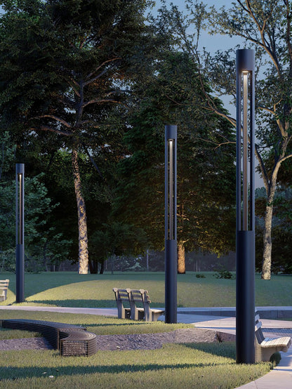 Pole Outdoor Post Garden Light - LED Waterproof Black Design