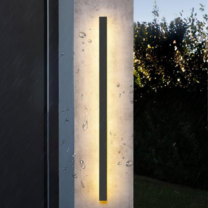 Long Strip Solar Outdoor Sconce LED Waterproof Wall Light