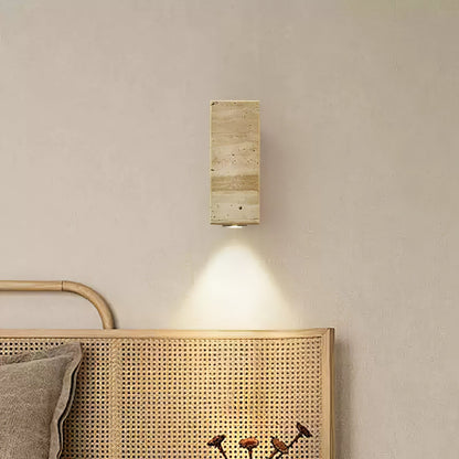 Blend Wall Sconce - Dimmable LED Natural Travertine Light