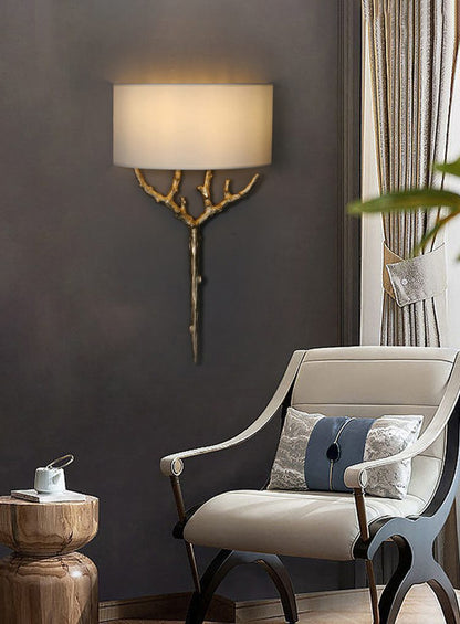 Brass Branch Wall Lamp - Elegant LED Indoor Lighting Fixture