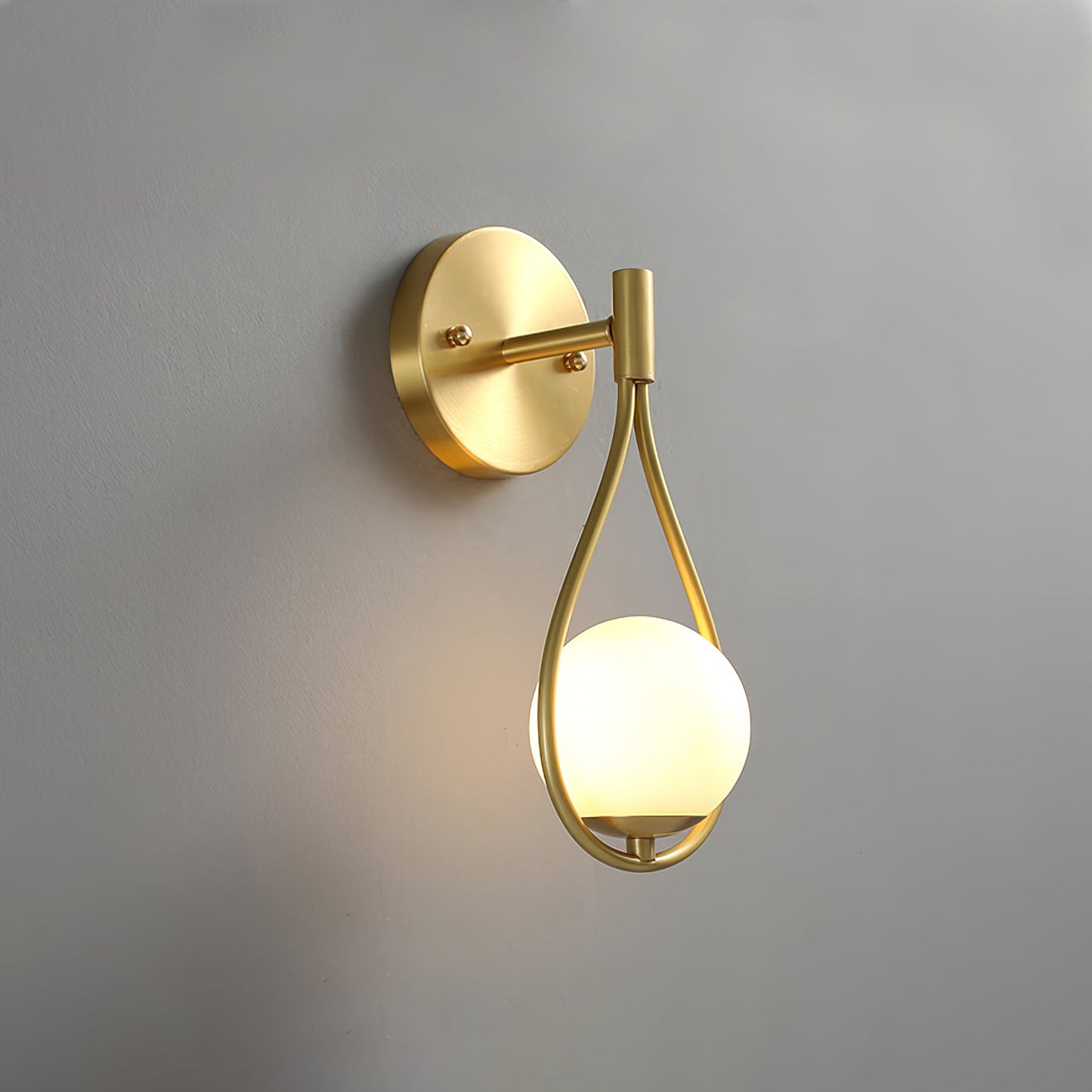 Brass Vanity Wall Lamp with LED Light - Retro Style