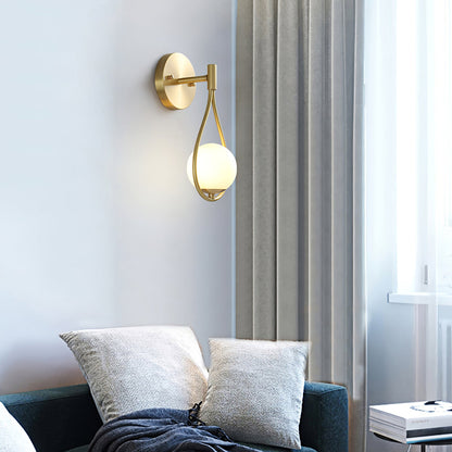 Brass Vanity Wall Lamp with LED Light - Retro Style