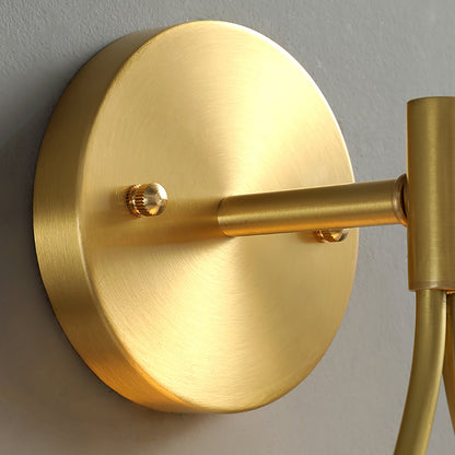 Brass Vanity Wall Lamp with LED Light - Retro Style