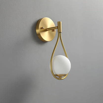 Brass Vanity Wall Lamp with LED Light - Retro Style