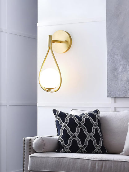 Brass Vanity Wall Lamp with LED Light - Retro Style