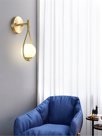 Brass Vanity Wall Lamp with LED Light - Retro Style