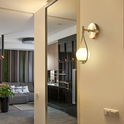 Brass Vanity Wall Lamp with LED Light - Retro Style