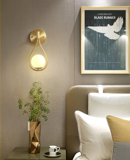 Brass Vanity Wall Lamp with LED Light - Retro Style