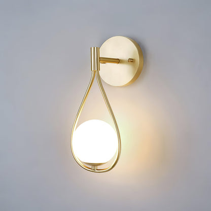 Brass Vanity Wall Lamp with LED Light - Retro Style