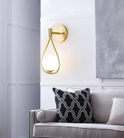 Brass Vanity Wall Lamp with LED Light - Retro Style
