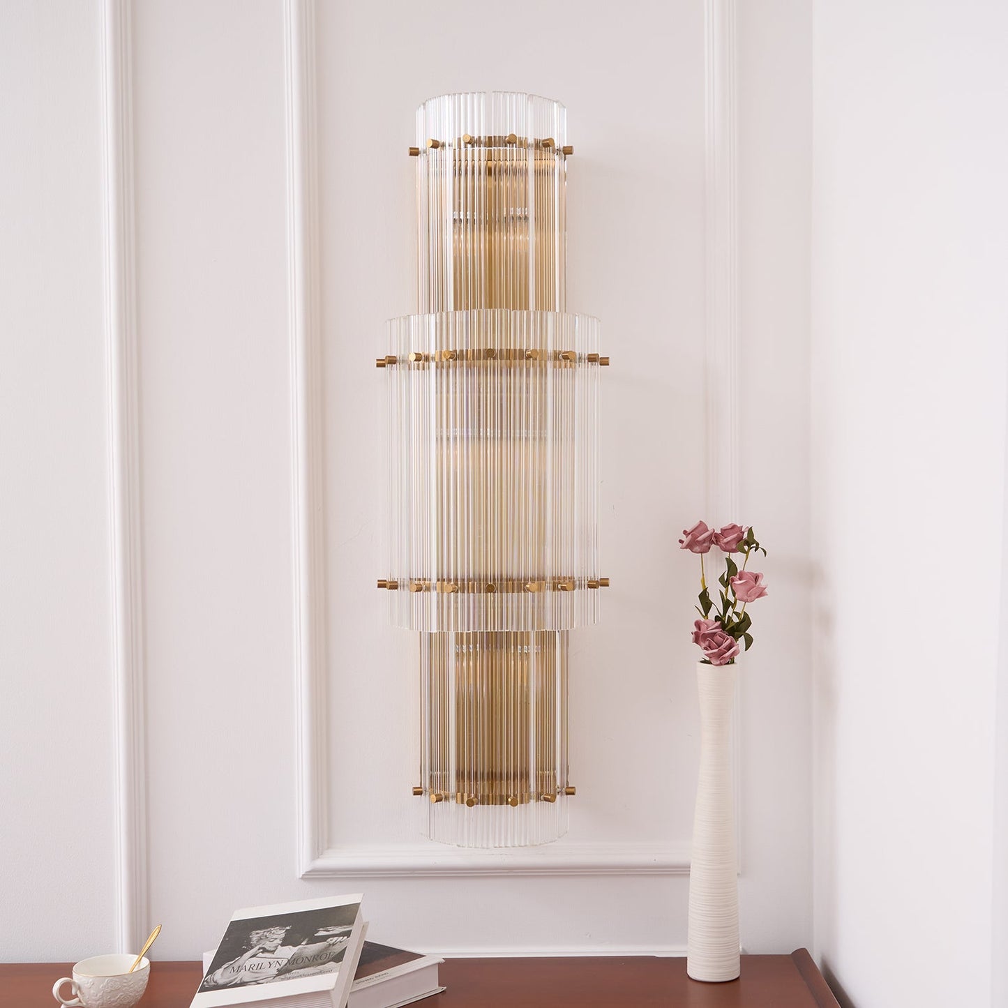 Bravura Radiance Wall Light LED Copper Glass Fixture