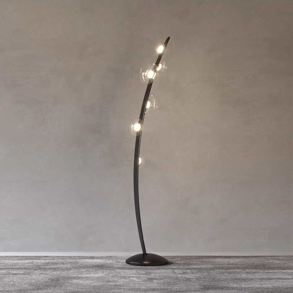 Bubbles Glass Floor Lamp with Integrated LED Warm Light
