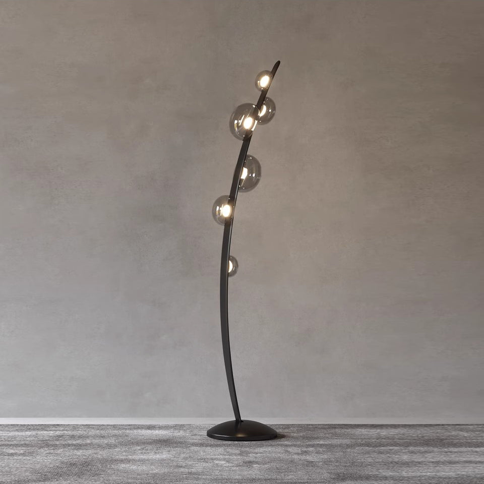 Bubbles Glass Floor Lamp with Integrated LED Warm Light
