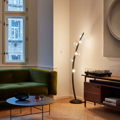 Bubbles Glass Floor Lamp with Integrated LED Warm Light