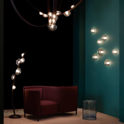 Bubbles Glass Floor Lamp with Integrated LED Warm Light
