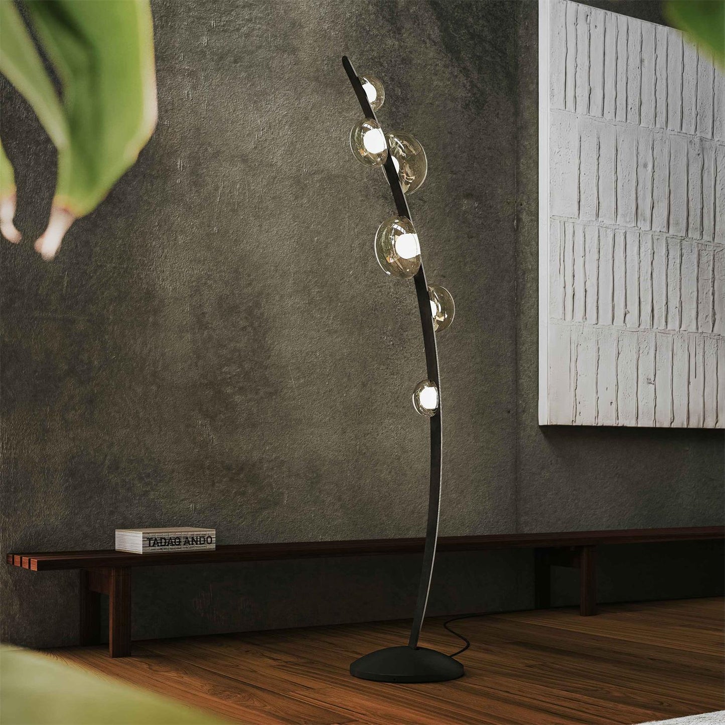 Bubbles Glass Floor Lamp with Integrated LED Warm Light