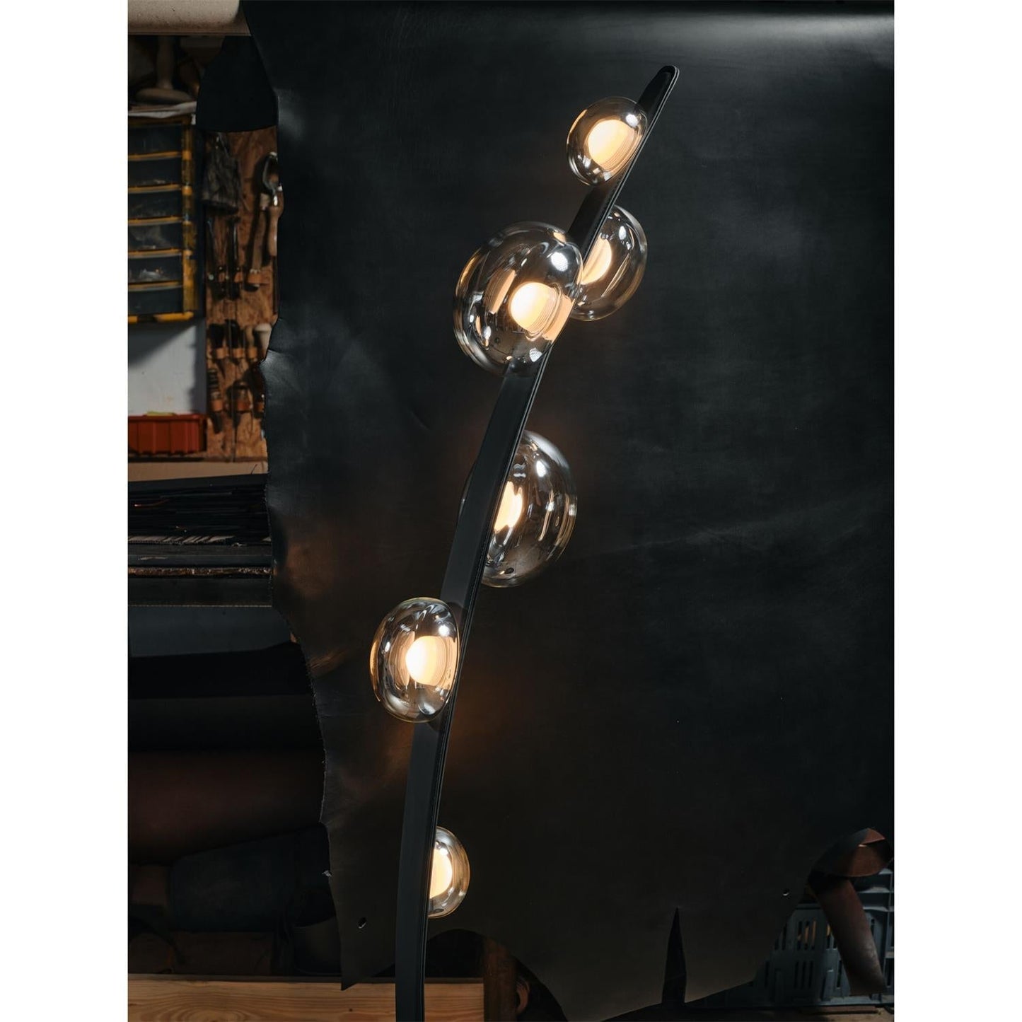 Bubbles Glass Floor Lamp with Integrated LED Warm Light