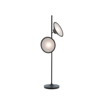 Bulat Floor Lamp with LED, Antique Black, Frosted Glass