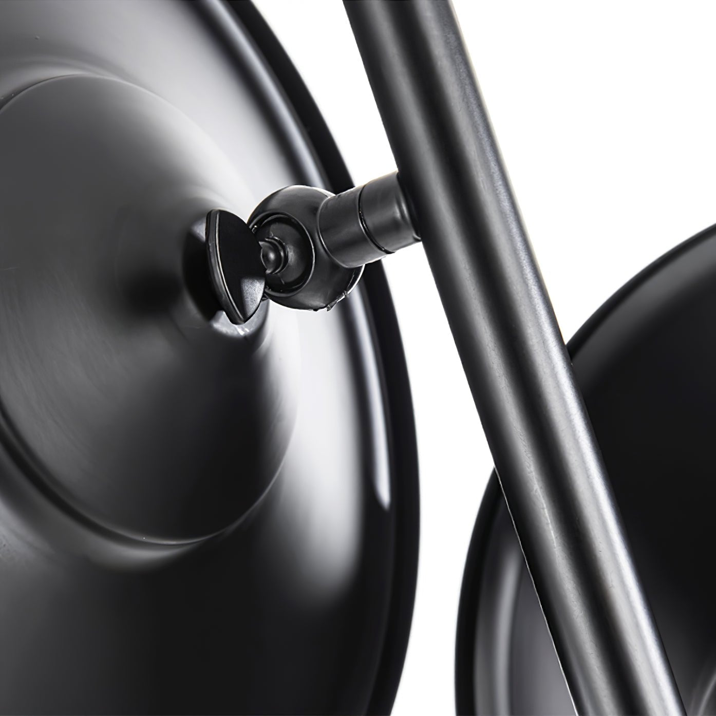 Bulat Floor Lamp with LED, Antique Black, Frosted Glass
