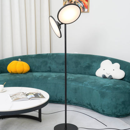 Bulat Floor Lamp with LED, Antique Black, Frosted Glass