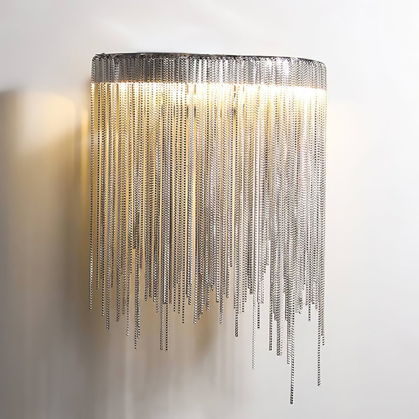 Cadena Tassel Wall Lamp with LED, Gold & Chrome Finish
