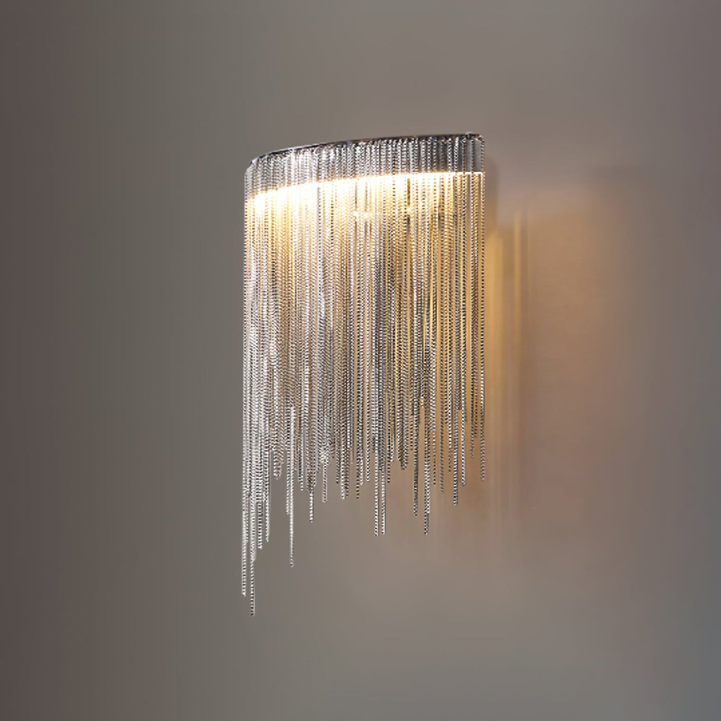 Cadena Tassel Wall Lamp with LED, Gold & Chrome Finish