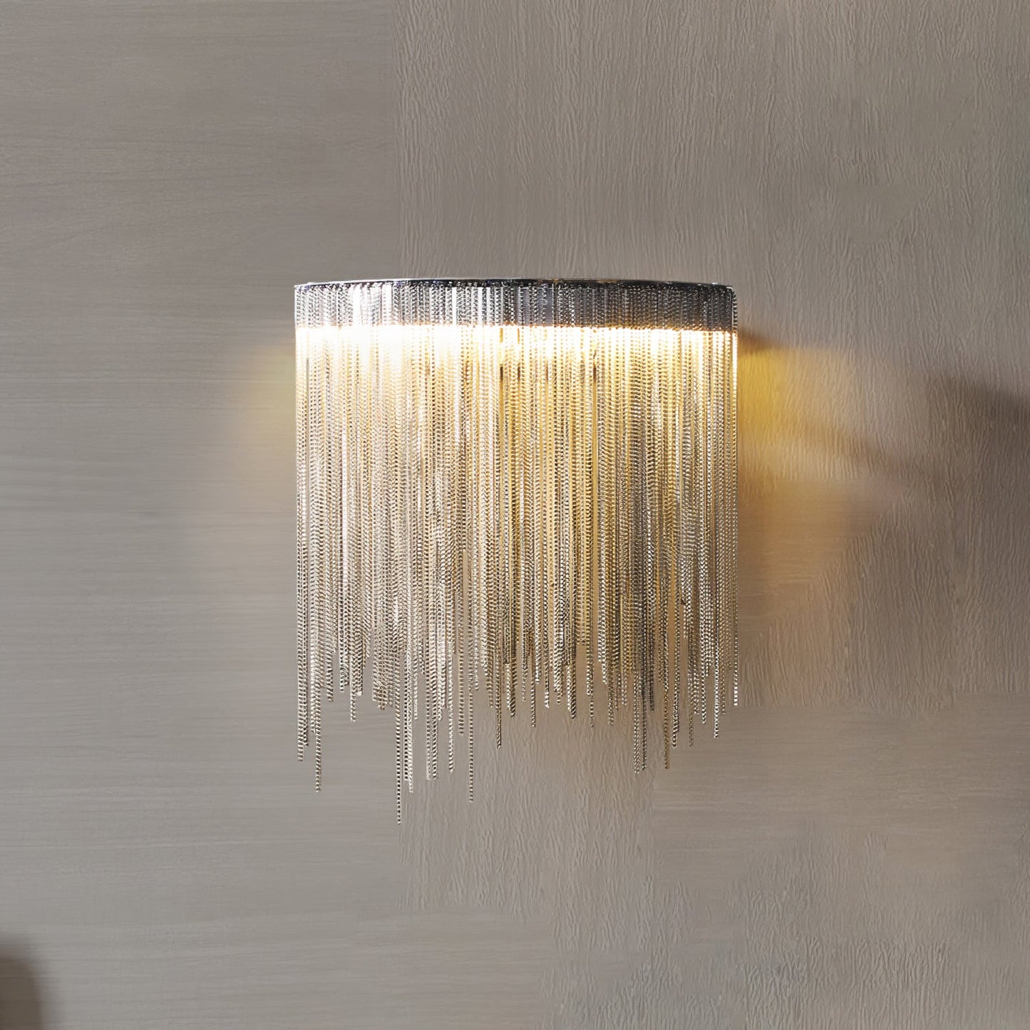 Cadena Tassel Wall Lamp with LED, Gold & Chrome Finish