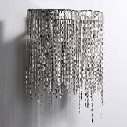 Cadena Tassel Wall Lamp with LED, Gold & Chrome Finish