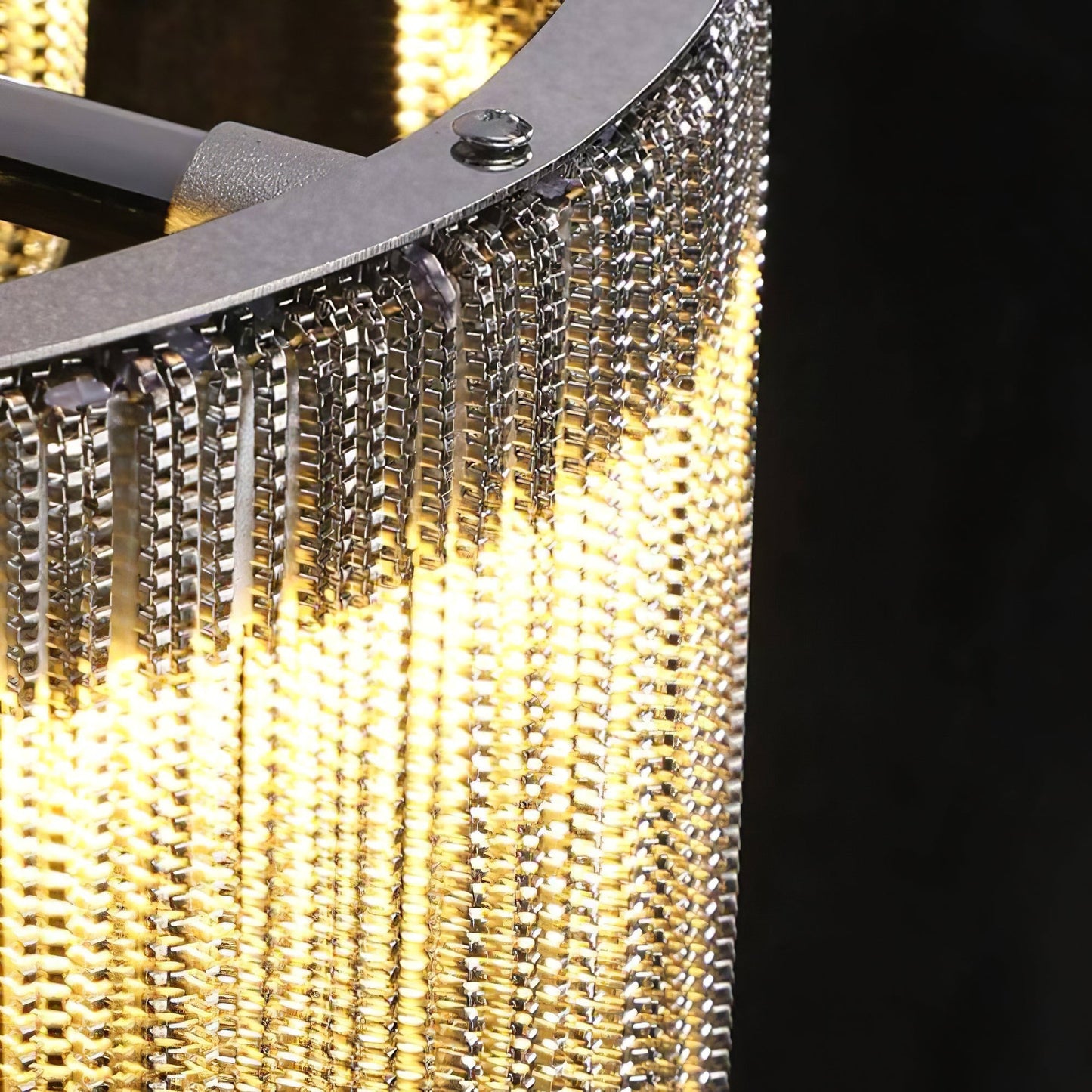 Cadena Tassel Wall Lamp with LED, Gold & Chrome Finish