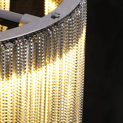 Cadena Tassel Wall Lamp with LED, Gold & Chrome Finish