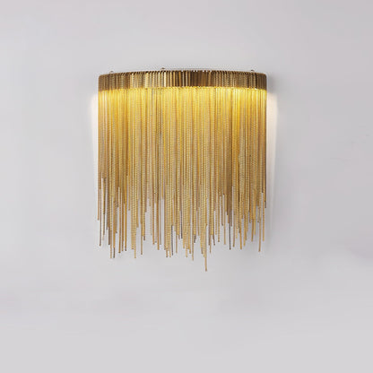 Cadena Tassel Wall Lamp with LED, Gold & Chrome Finish