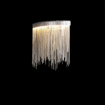 Cadena Tassel Wall Lamp with LED, Gold & Chrome Finish