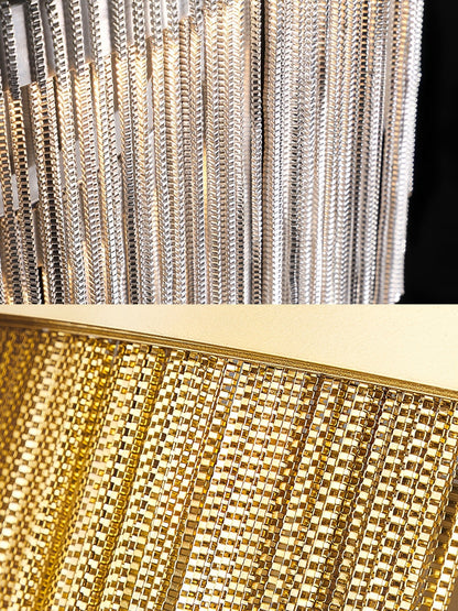 Cadena Tassel Wall Lamp with LED, Gold & Chrome Finish