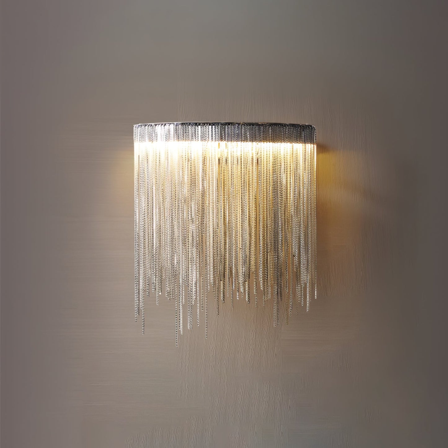 Cadena Tassel Wall Lamp with LED, Gold & Chrome Finish