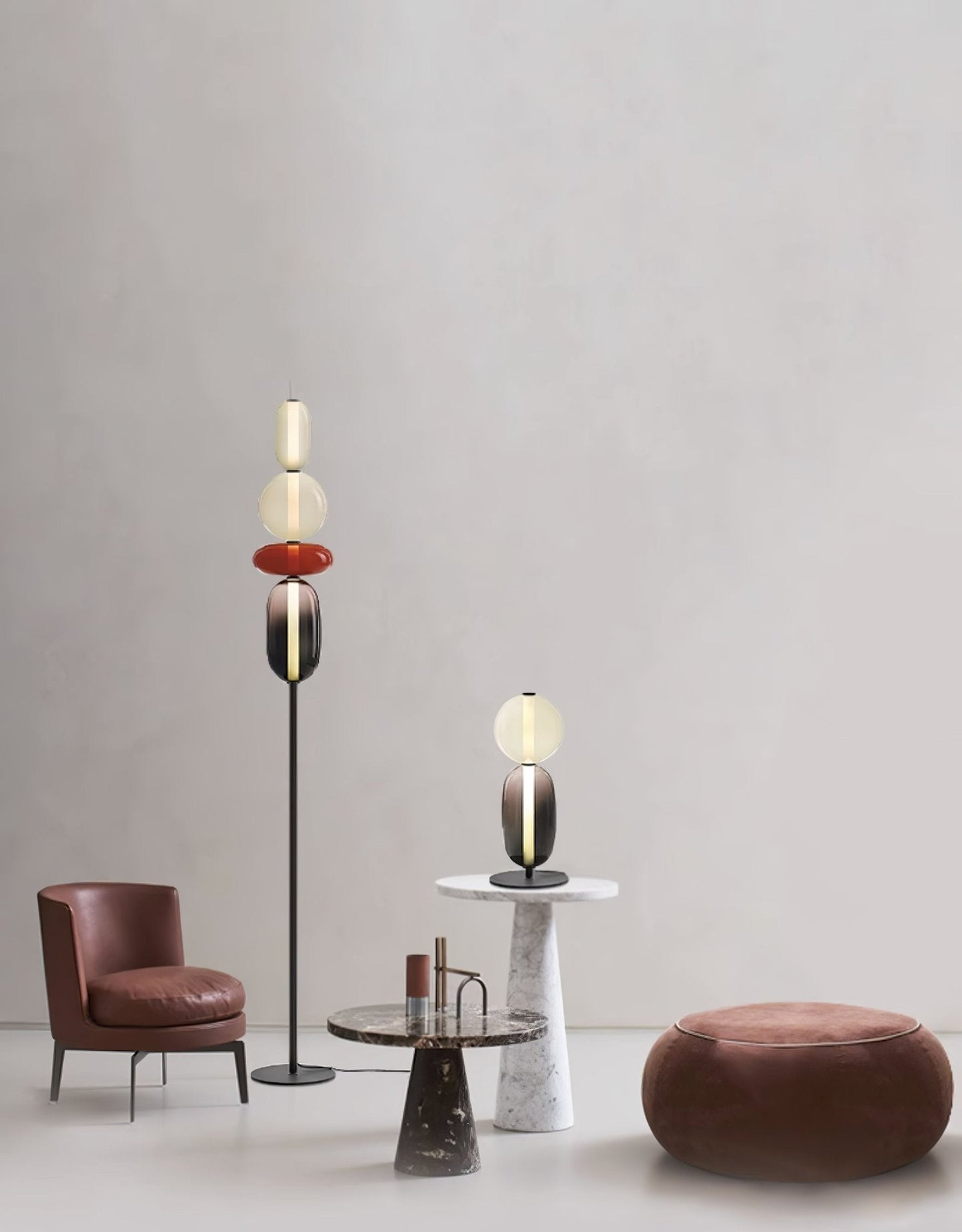 Candied Glass Floor Light with Integrated LED - Indoor Lamp