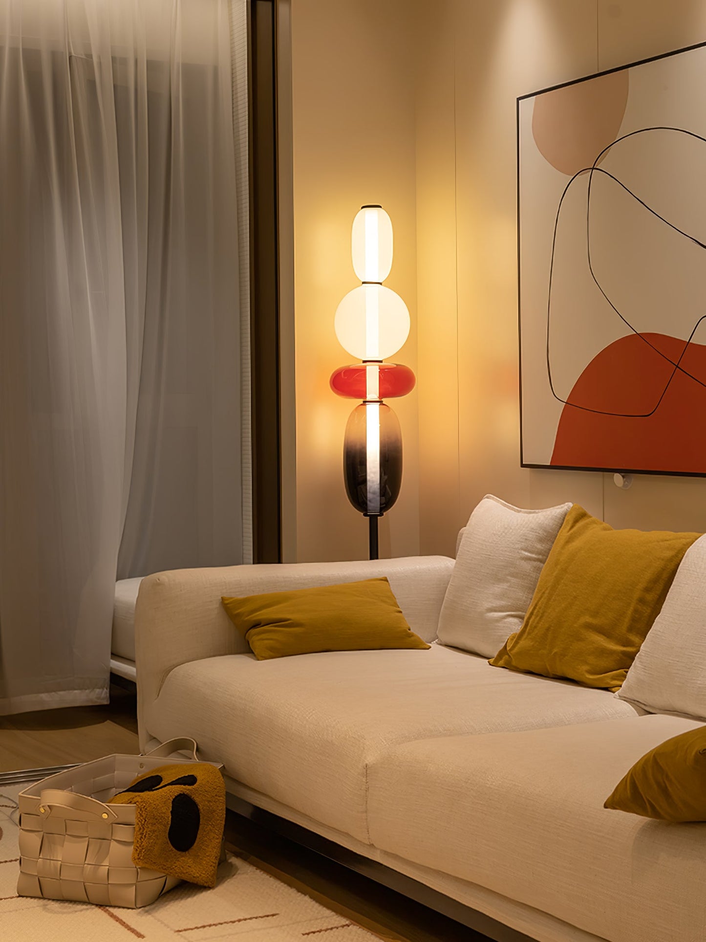 Candied Glass Floor Light with Integrated LED - Indoor Lamp