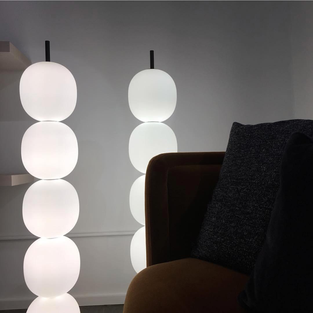 Candied Haws Floor Lamp with LED Light and Marble Base